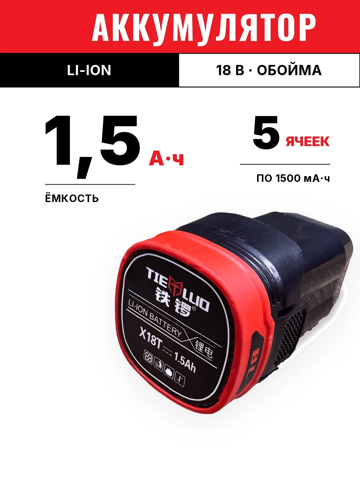 TIELLIO 18V / 1,5 А·ч